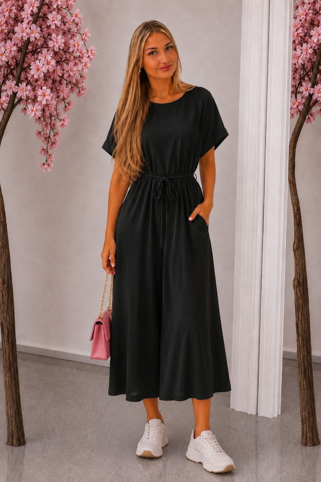 Comfort Maxi Jurk met Taillekoord